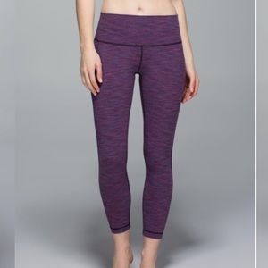 Lululemon High Times Pants 7/8 purple high rise